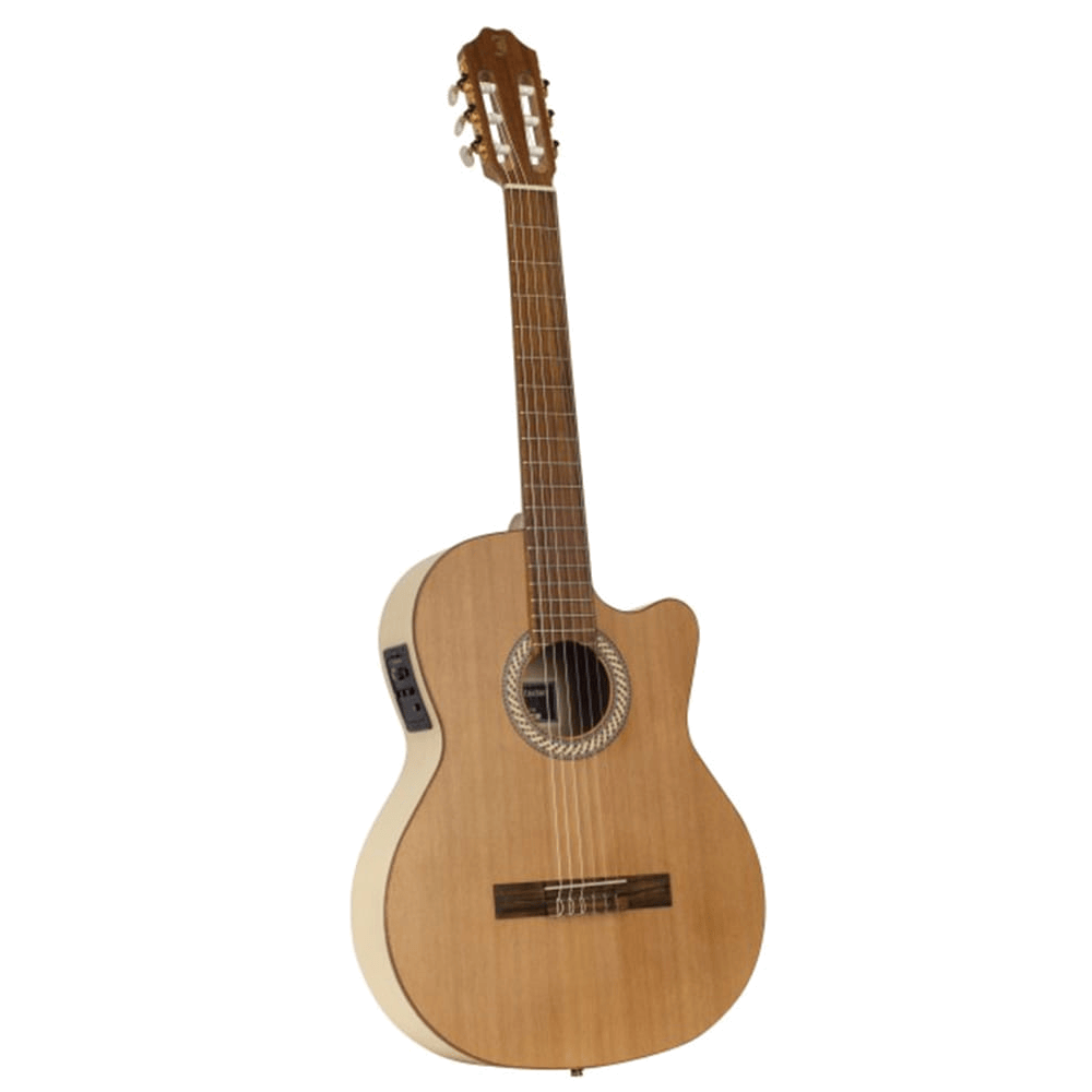 Juan Salvador 1CE - Open Pore Finish Semi-akoestische klassieke gitaar