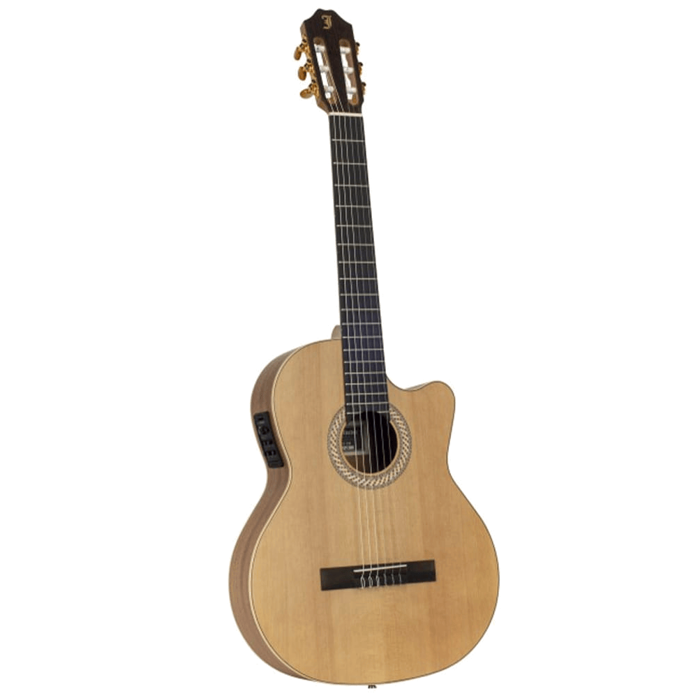 Juan Salvador 4CE - Open Pore Finish Semi Akoestische klassieke gitaar