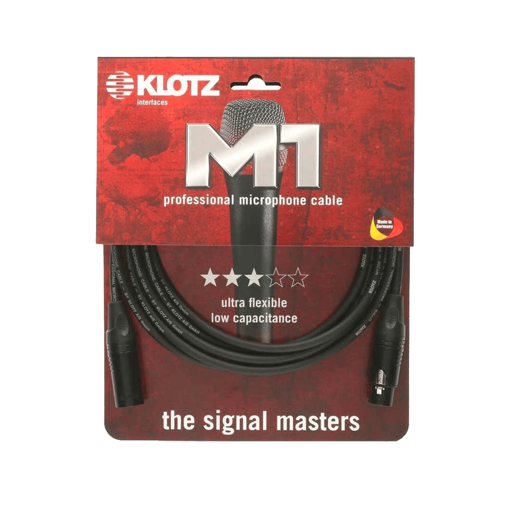 Klotz Zwart Microfoon 3M  XLR-M XLR-F