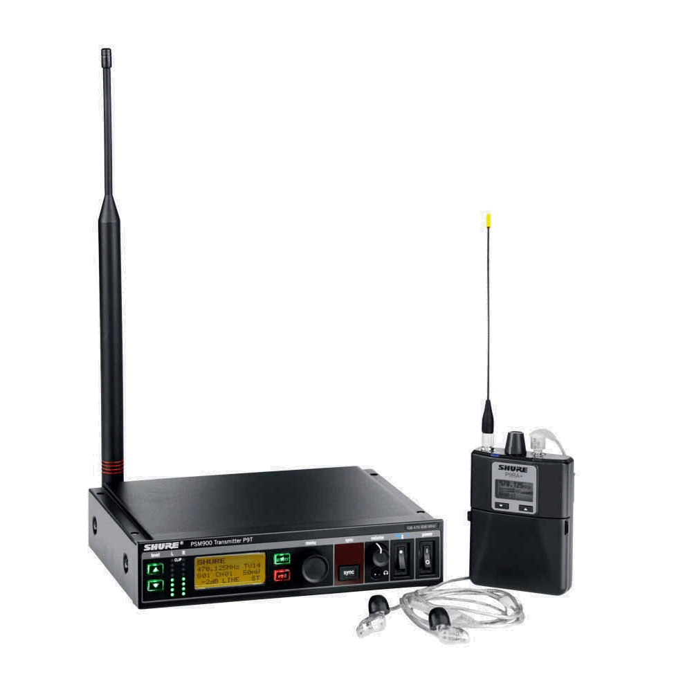 Shure PSM900 Draadloos in-ear monitor systeem (metalen belt-pack)