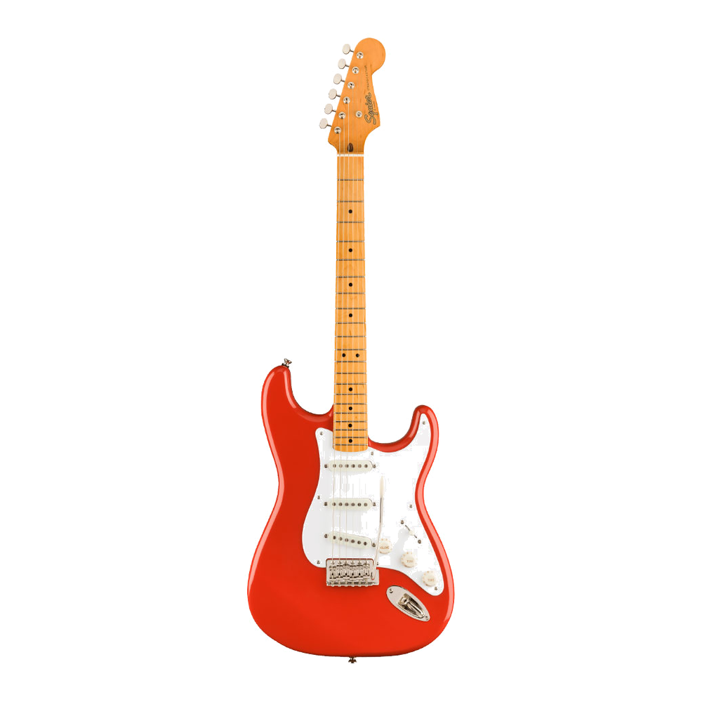 Vibe Classic Squier red festa vibe classic squier ギター '50s Fiesta Fingerboard, Maple Stratocaster ギター