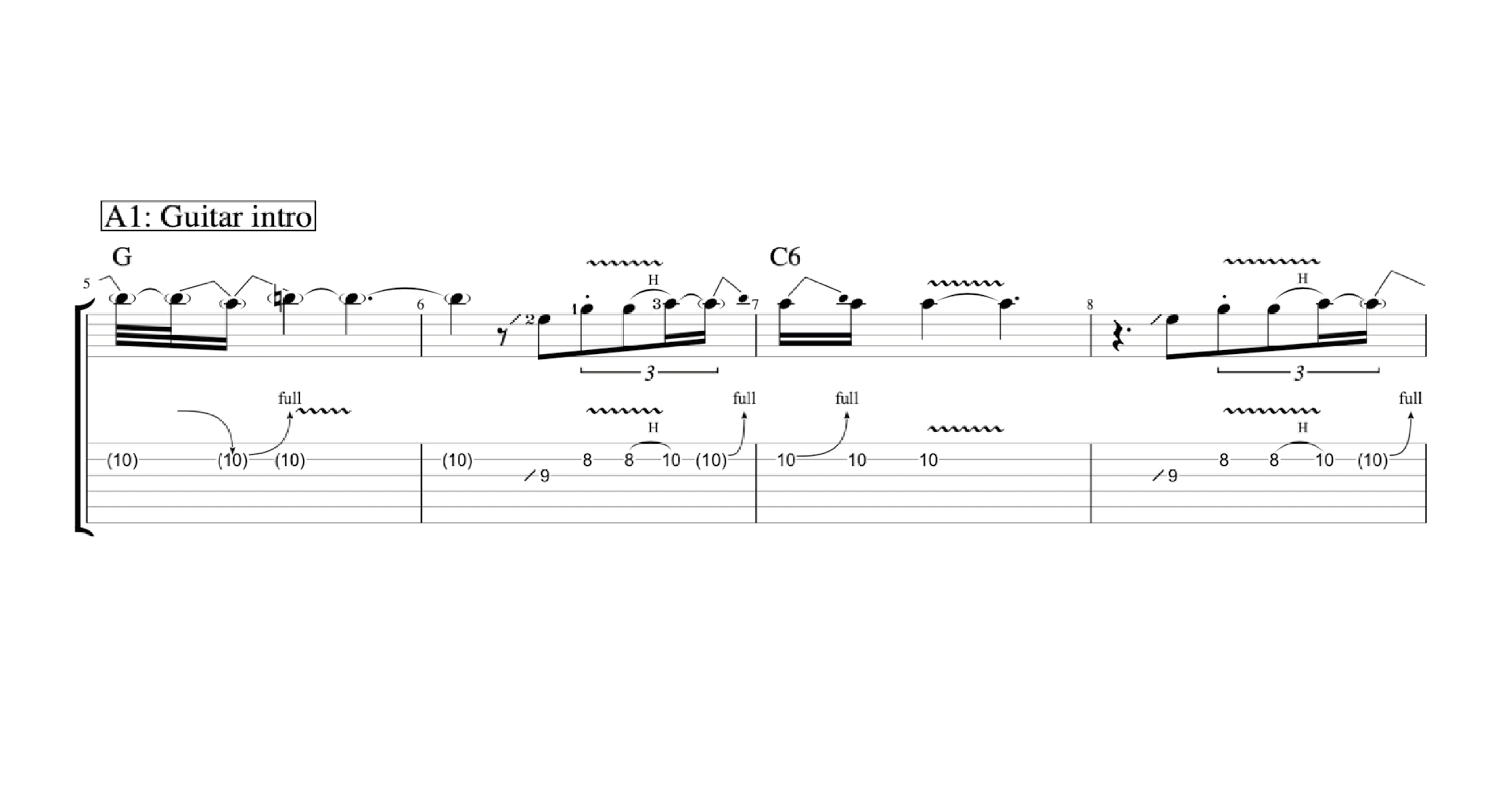 Tabulatuur voor gitaar leren lezen