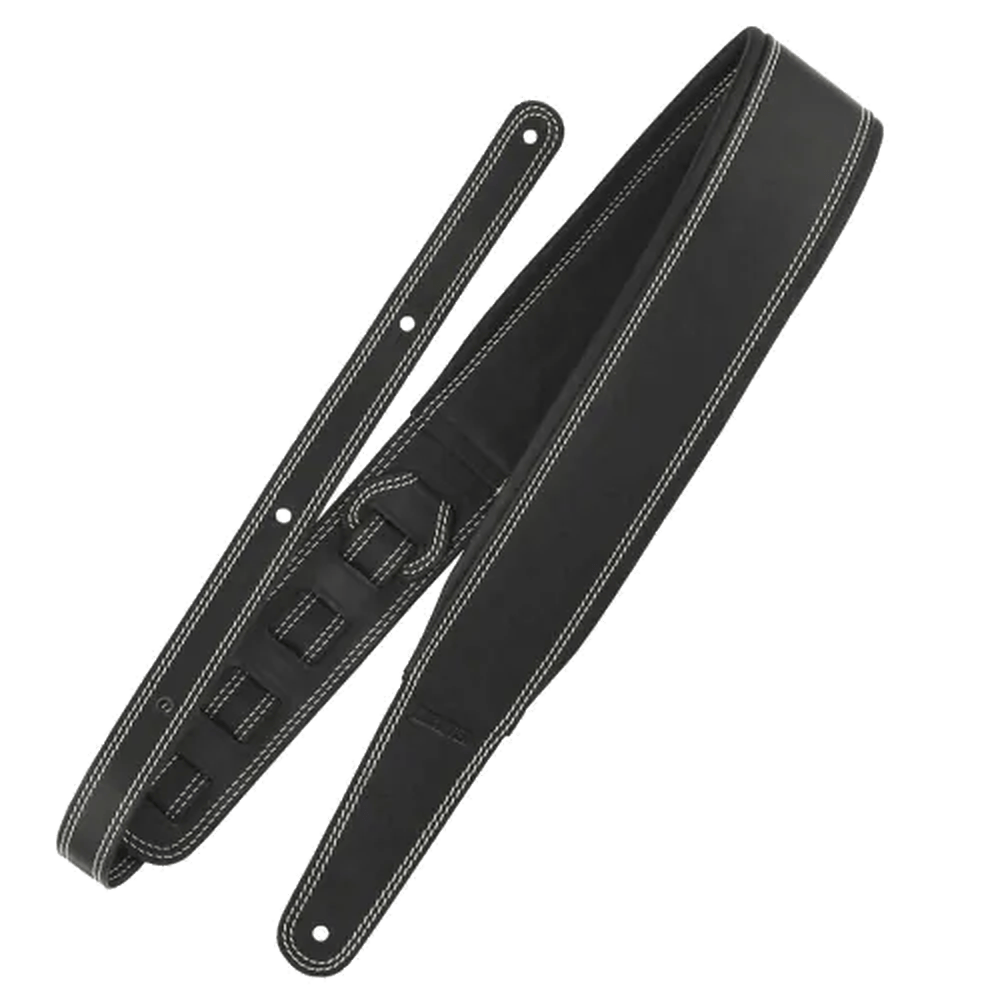RICHTER Springbreak I Nappa Guitar Strap Black / White Stitches - 1007