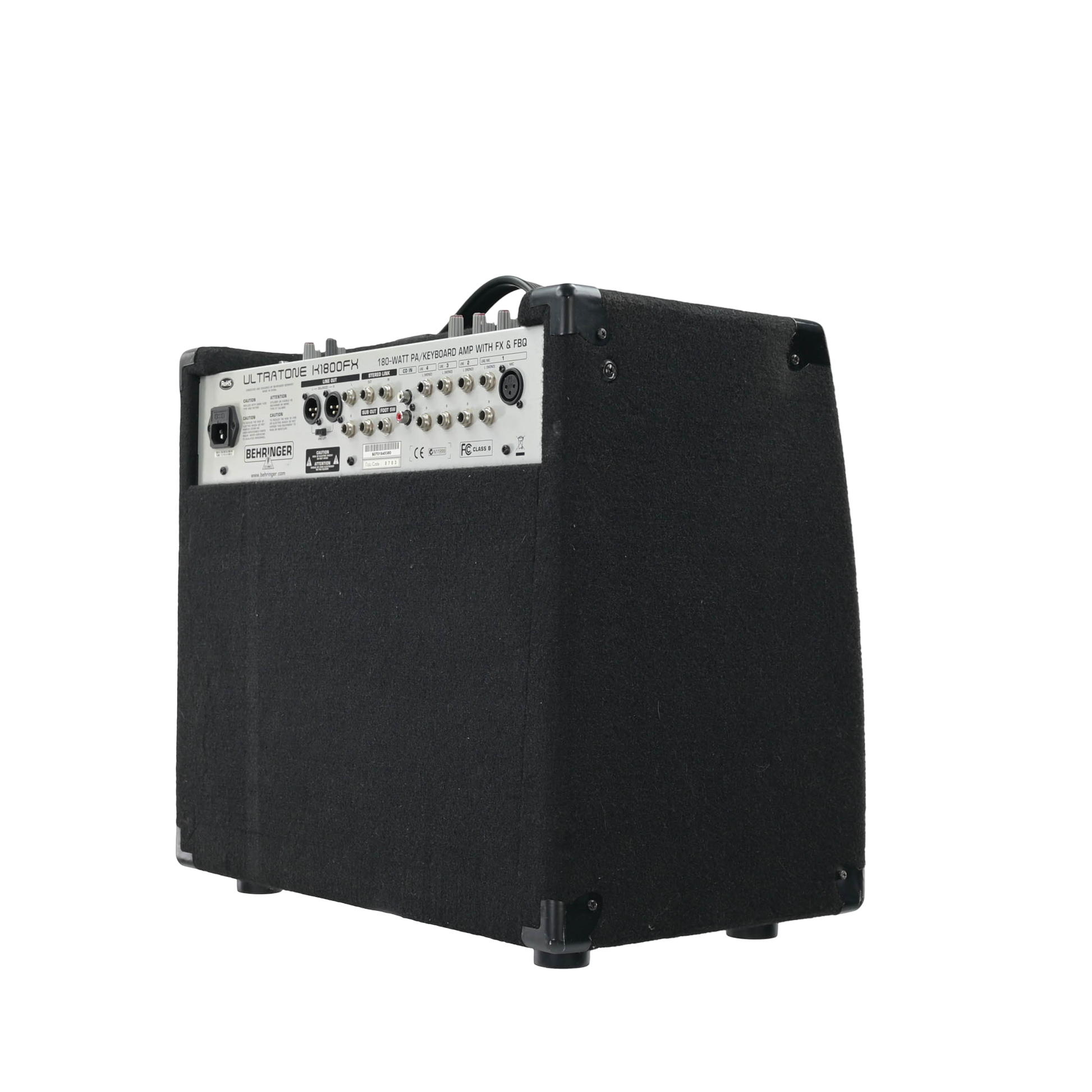 Black Behringer Ultratone K1800FX - 180-Watt 4 Channel Keyboard Amplifier