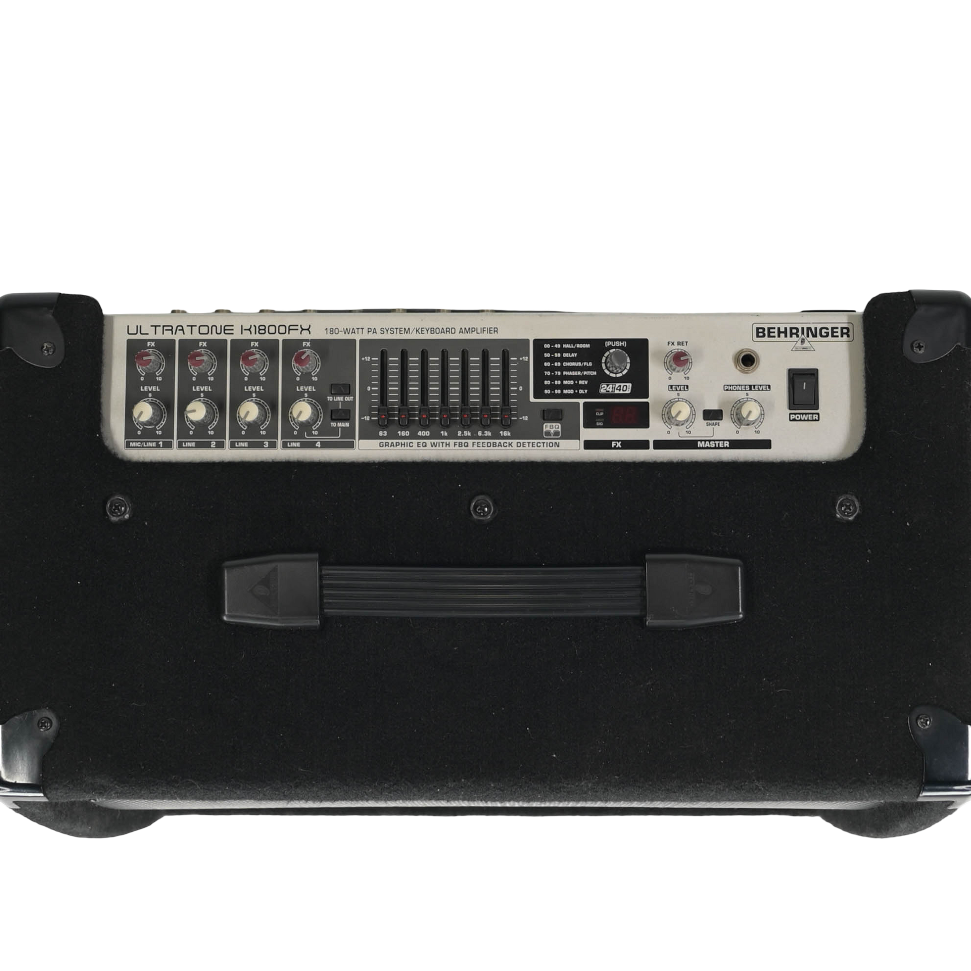 Black Behringer Ultratone K1800FX - 180-Watt 4 Channel Keyboard Amplifier