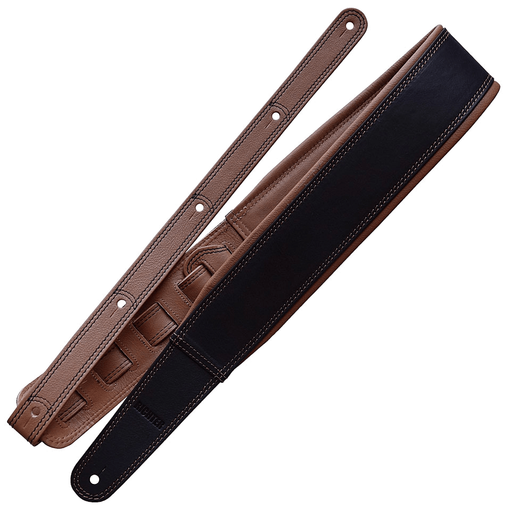 RICHTER Springbreak I Nappa Guitar Strap Black / Tan - 1731