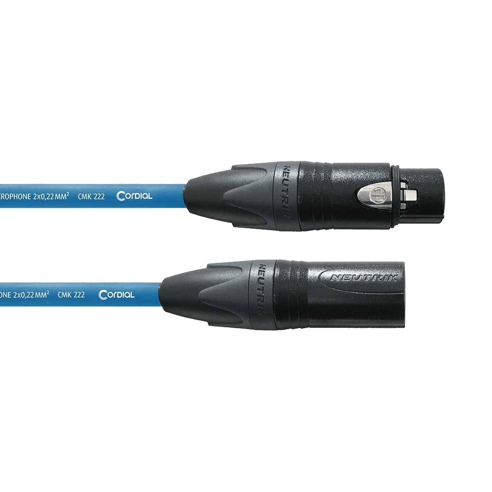 Cordial CPM 10 FM-BL Microfoonkabel XLR-XLR 10 meter Blauw - Peak serie