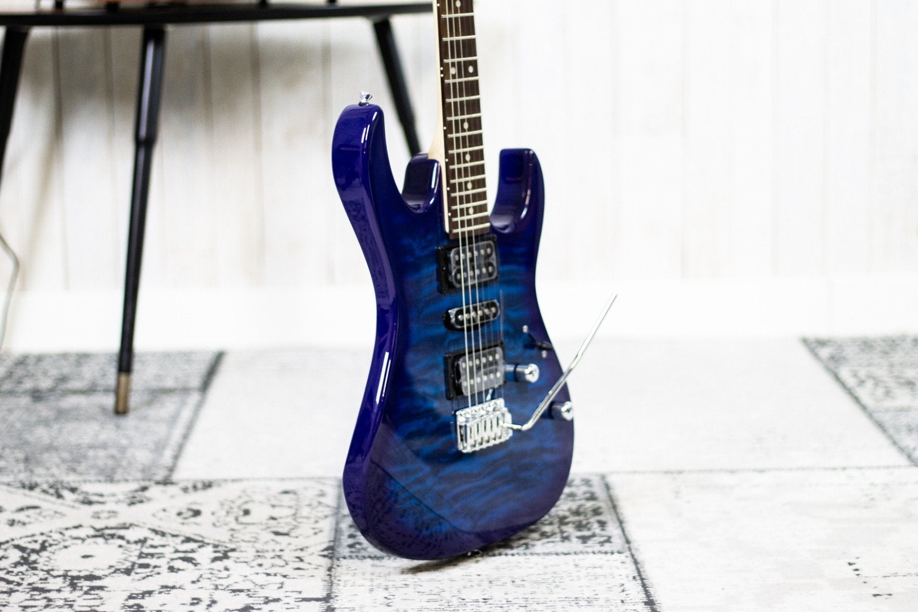 Ibanez GRX70QA-TBB Transparent Blue Burst Elektrische gitaar (5458393989284)