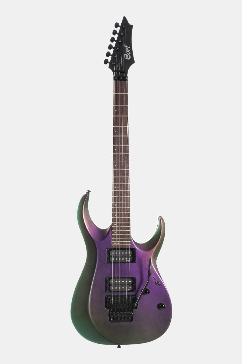 Cort X300 FPU Elektrische gitaar Flip Purple