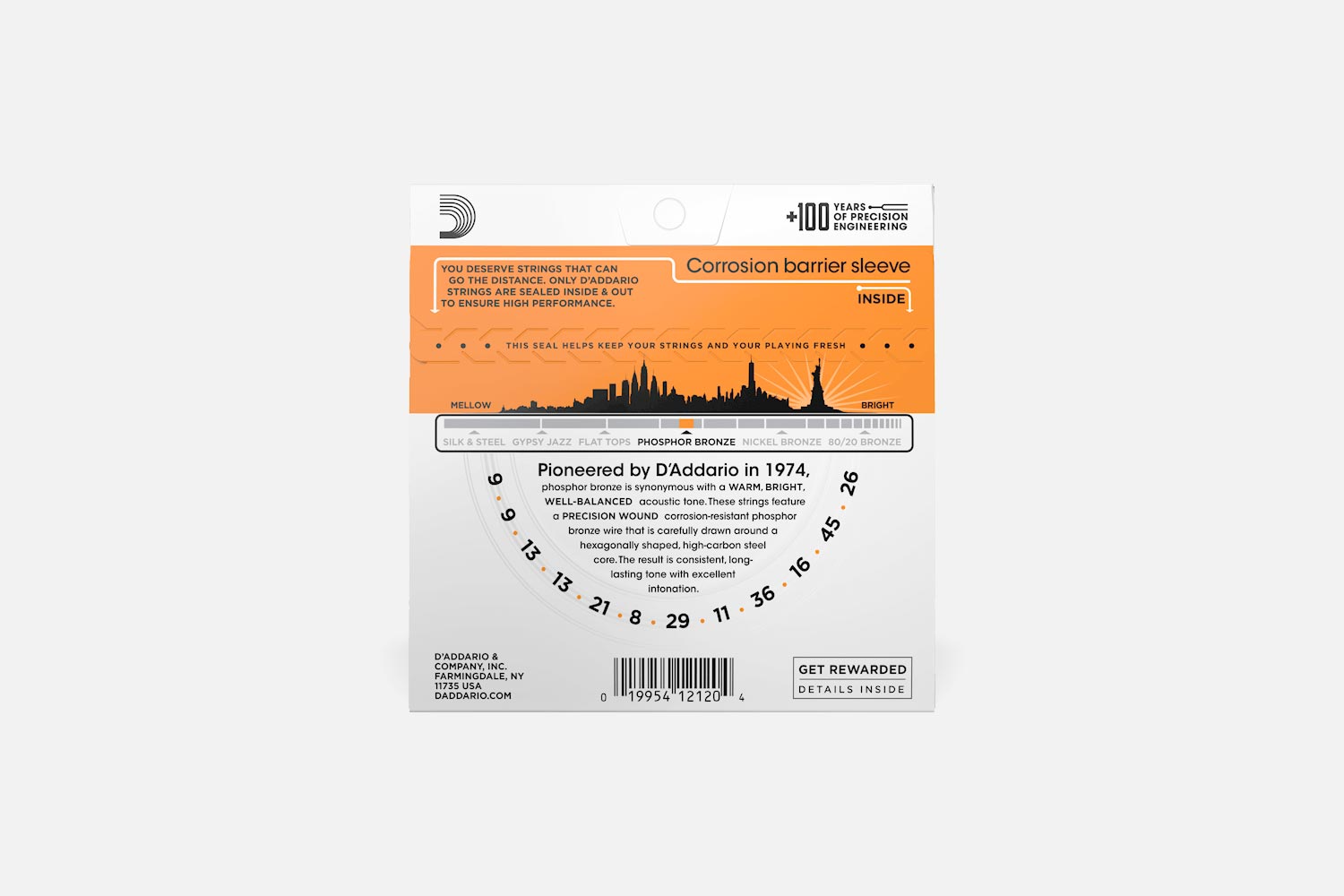 D'Addario EJ41 Phosphor Bronze Extra Light 009-045 (5288654012580)