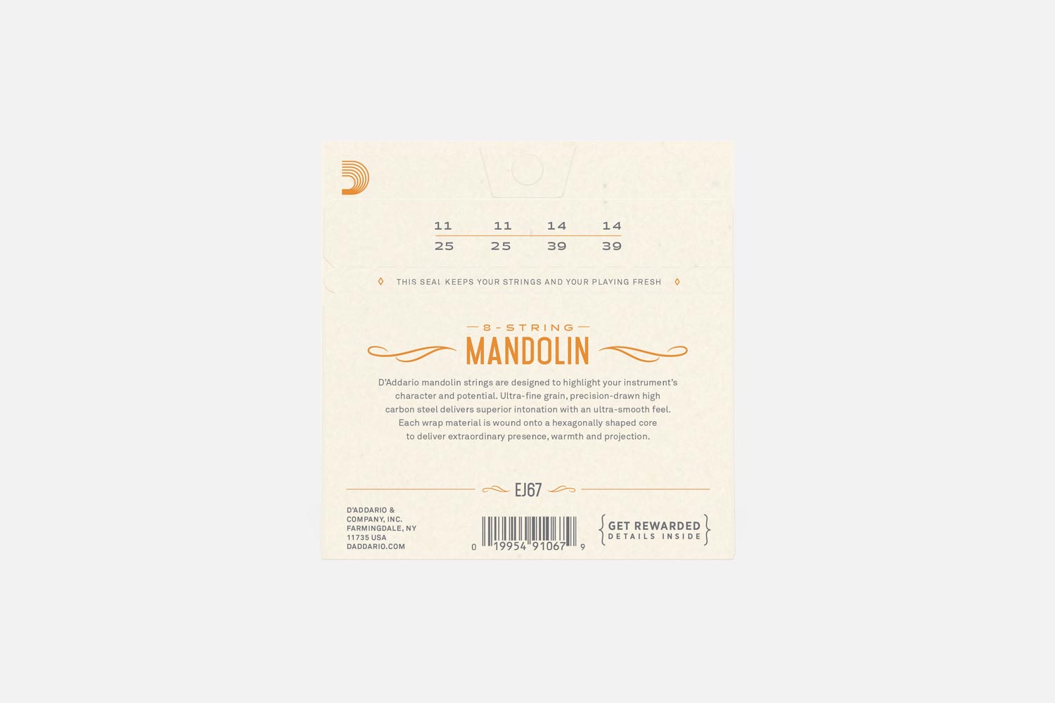 D'Addario EJ67 Nickel Medium 011-039 (5288041775268)