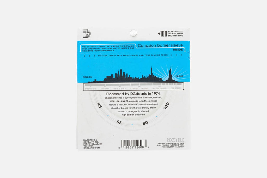 D'Addario EPBB170 Phosphor Bronze Acoustic Regular Light 045-100 (5274580091044)