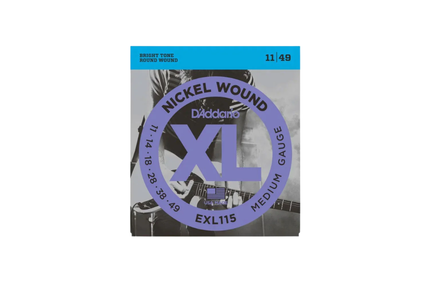 D'Addario Jazz-Rock EXL115 nickel round wound set 011-049
