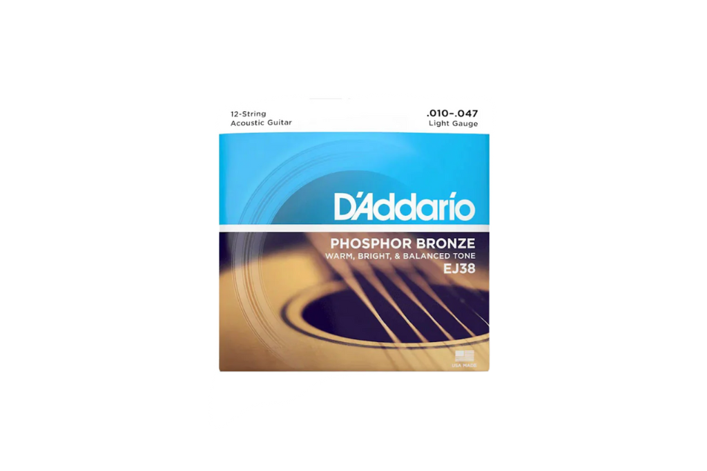D'Addario Light EJ38 Phosphor bronze 010-047 (12-snarig)