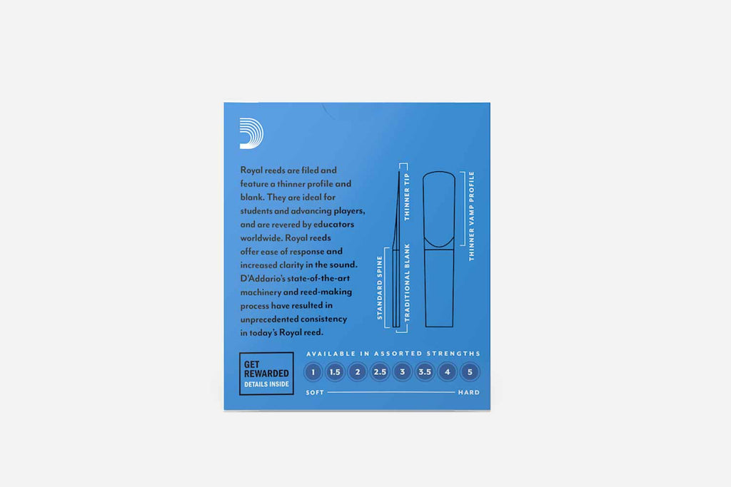D'Addario Royal rieten voor Bb klarinet (5437508026532)