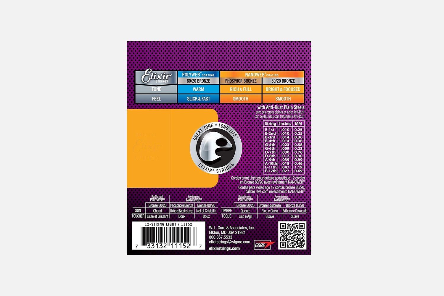 Elixir 11152 80/20 Bronze Light 010-047 (5288113832100)