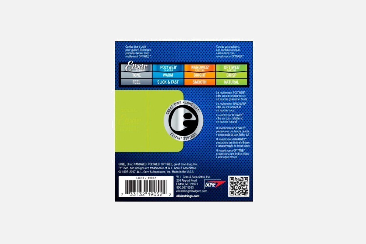 Elixir 19052 Elektrisch NPS Optiweb Light 10-46 snarenset (5275652882596)