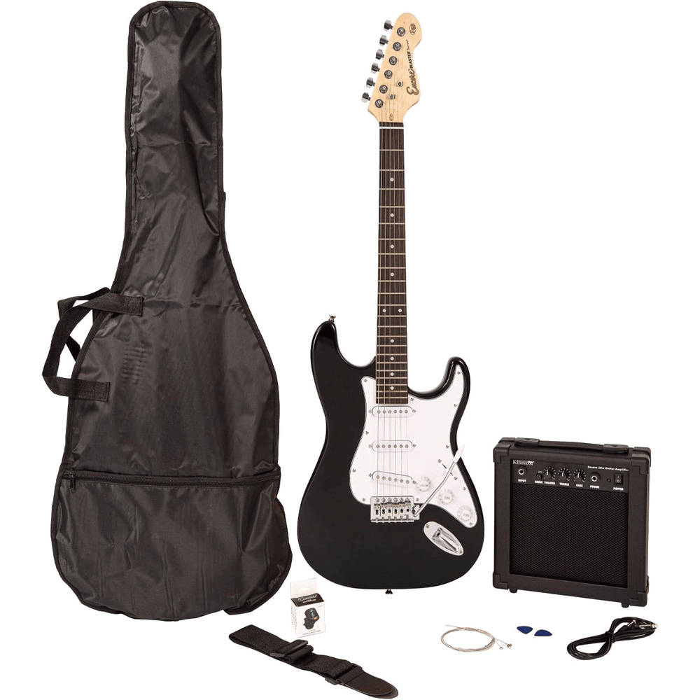 Encore E60 Blaster Electric Guitar Pack - Gloss Black