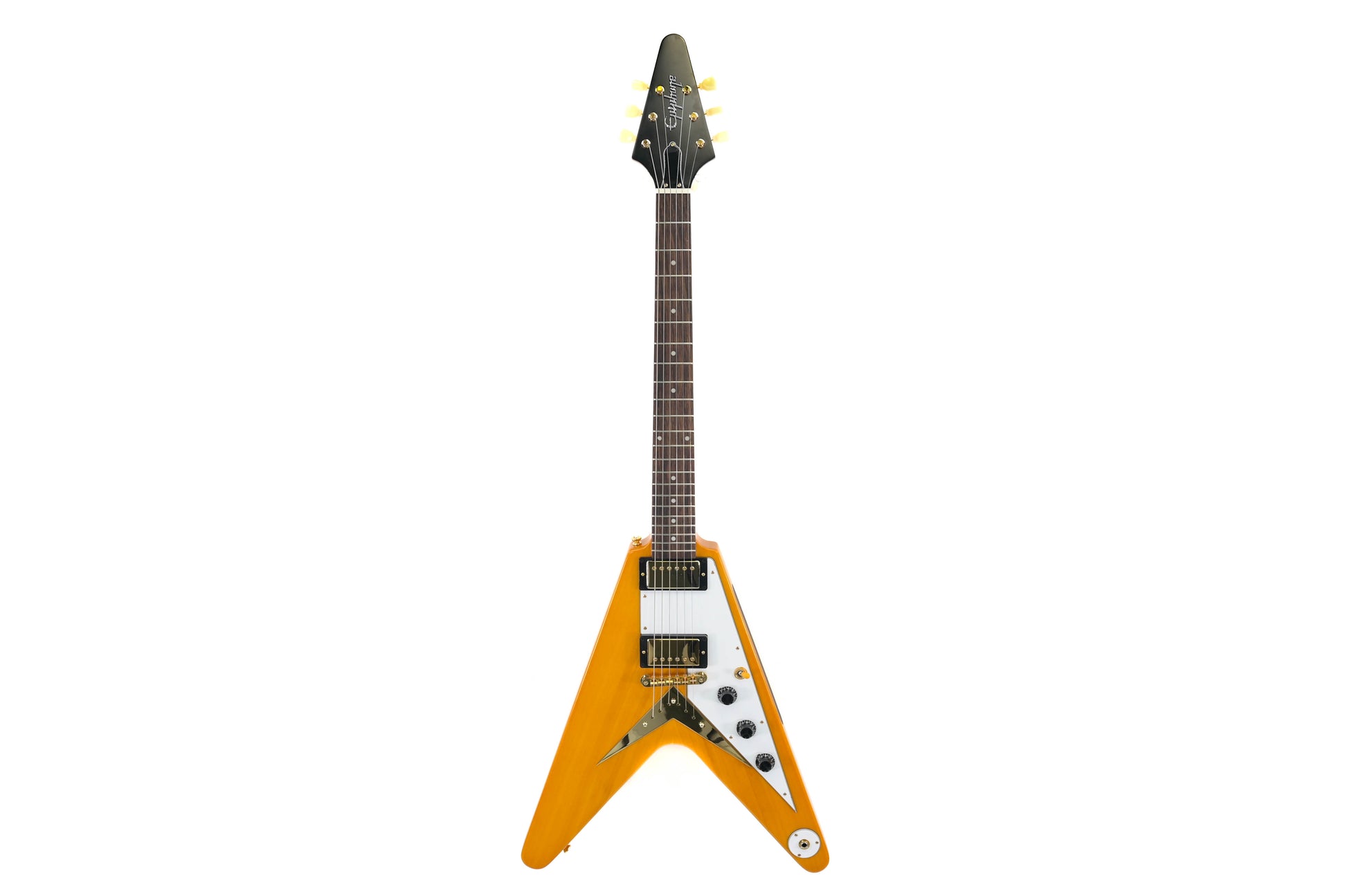 Epiphone '58 Korina Flying V Aged Natural (White Pickguard) 2023