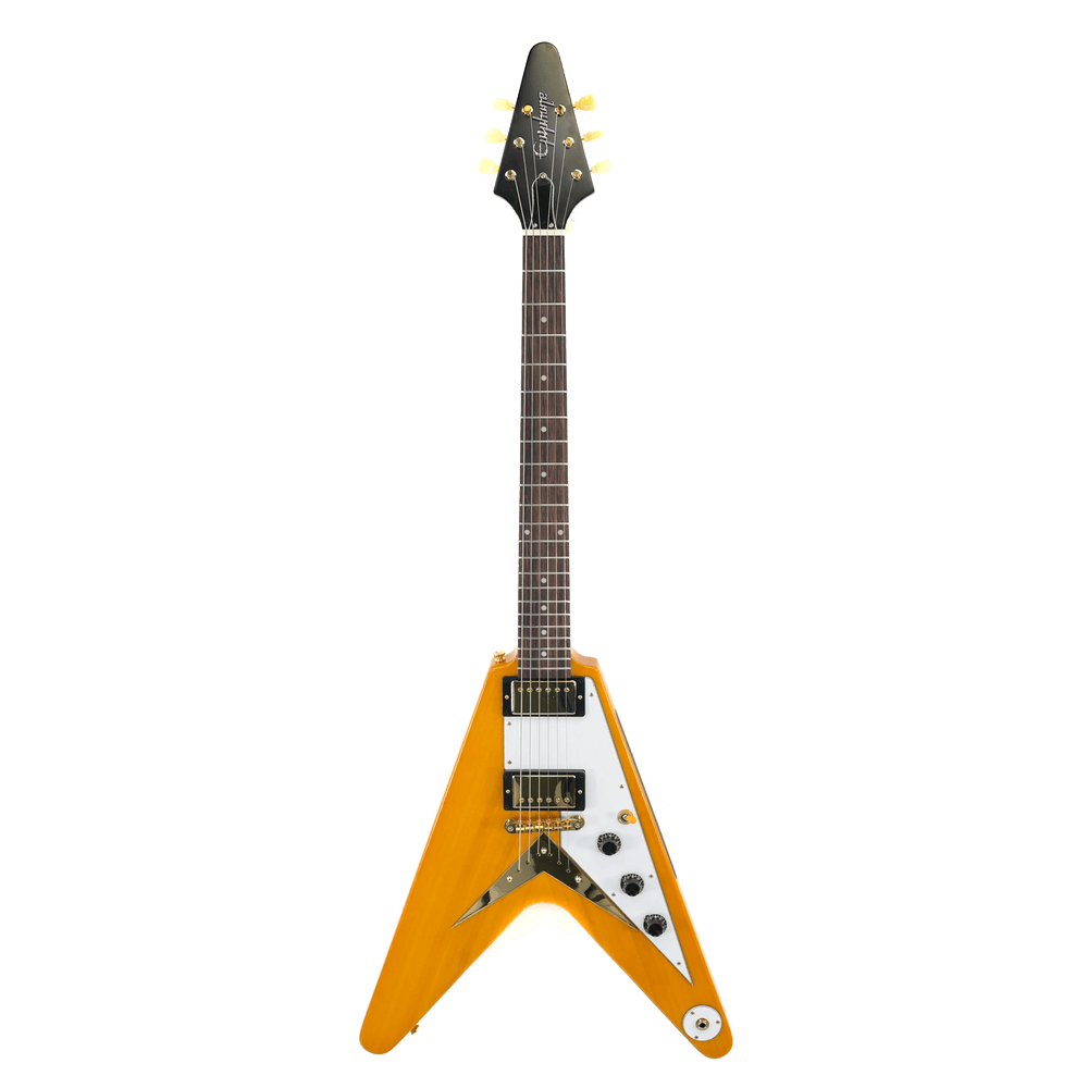 Epiphone '58 Korina Flying V Aged Natural (White Pickguard) 2023