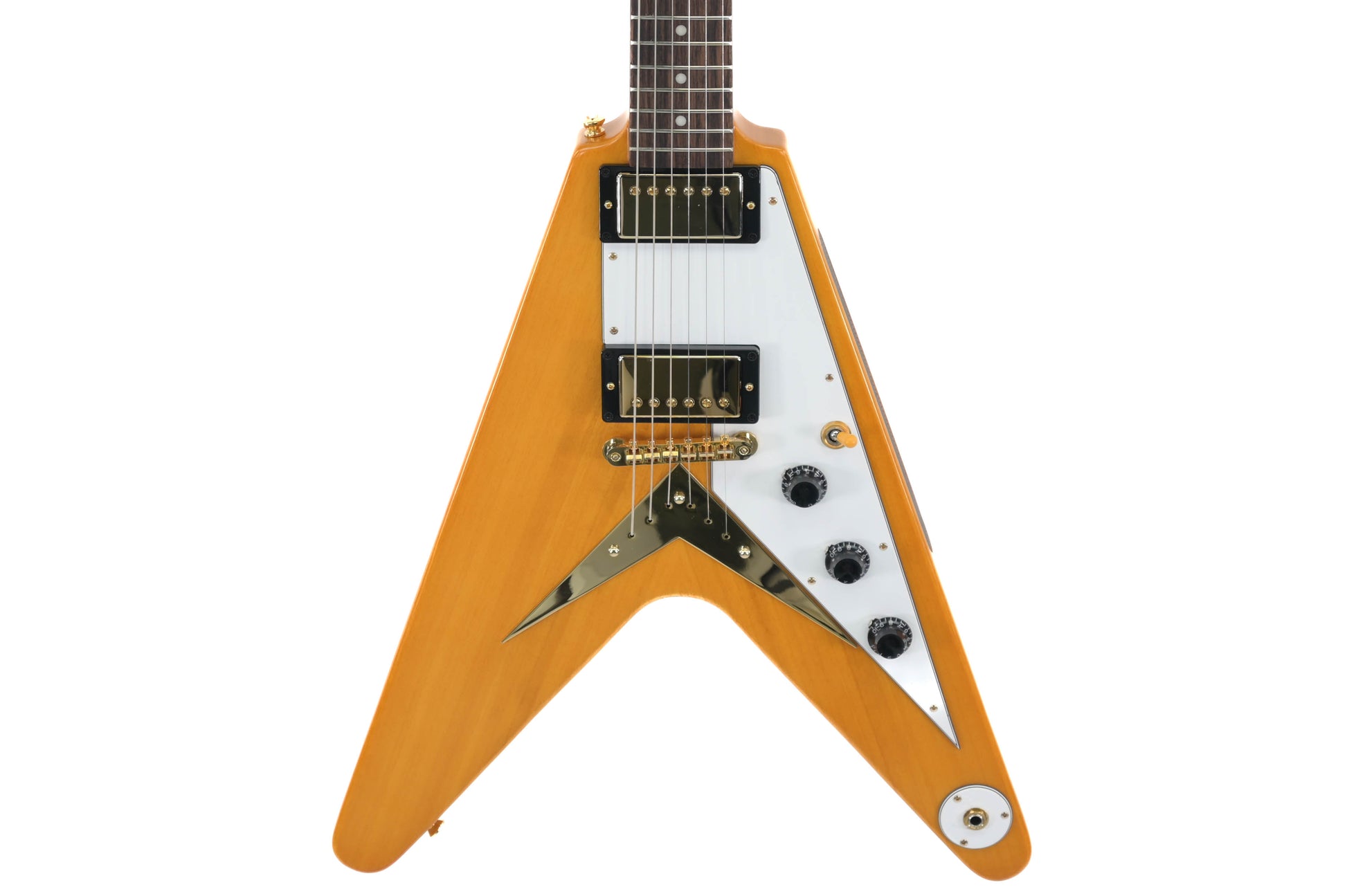 Epiphone '58 Korina Flying V Aged Natural (White Pickguard) 2023