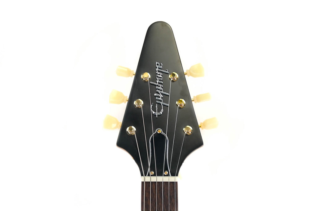 Epiphone '58 Korina Flying V Aged Natural (White Pickguard) 2023