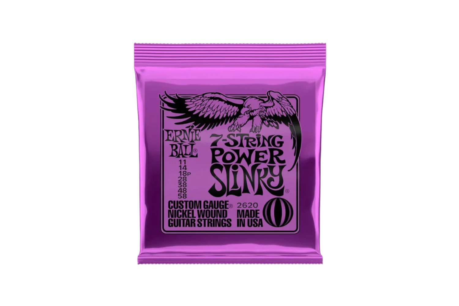 Ernie ball 2620 7-string Power Slinky nickel wound Slinky 011-058