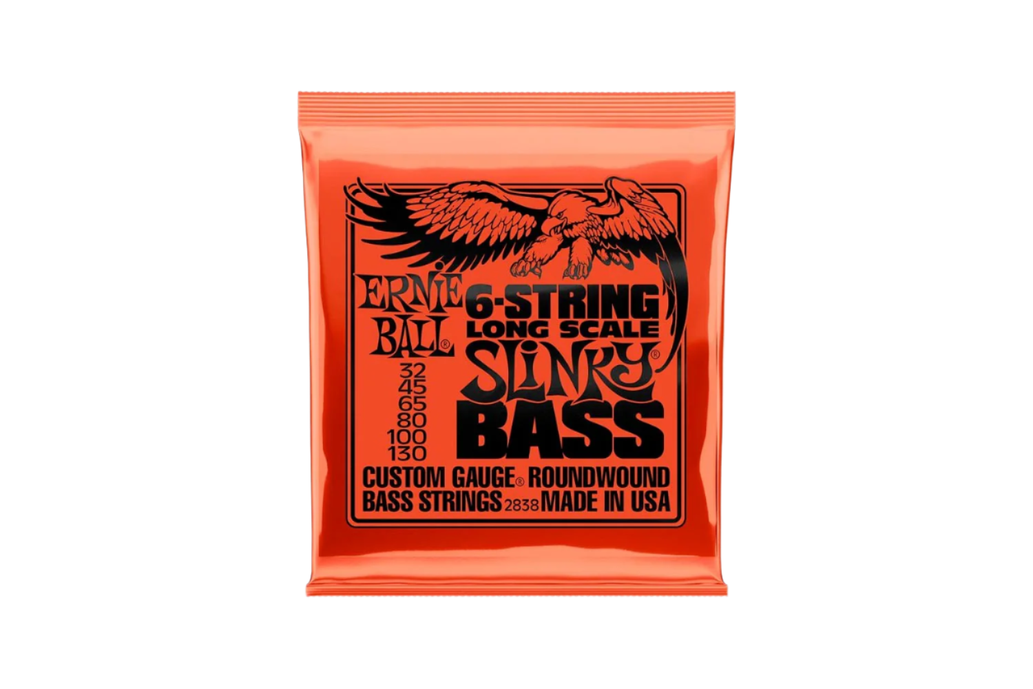 Ernie ball 2838 slinky bass 6 string longscale 032-130