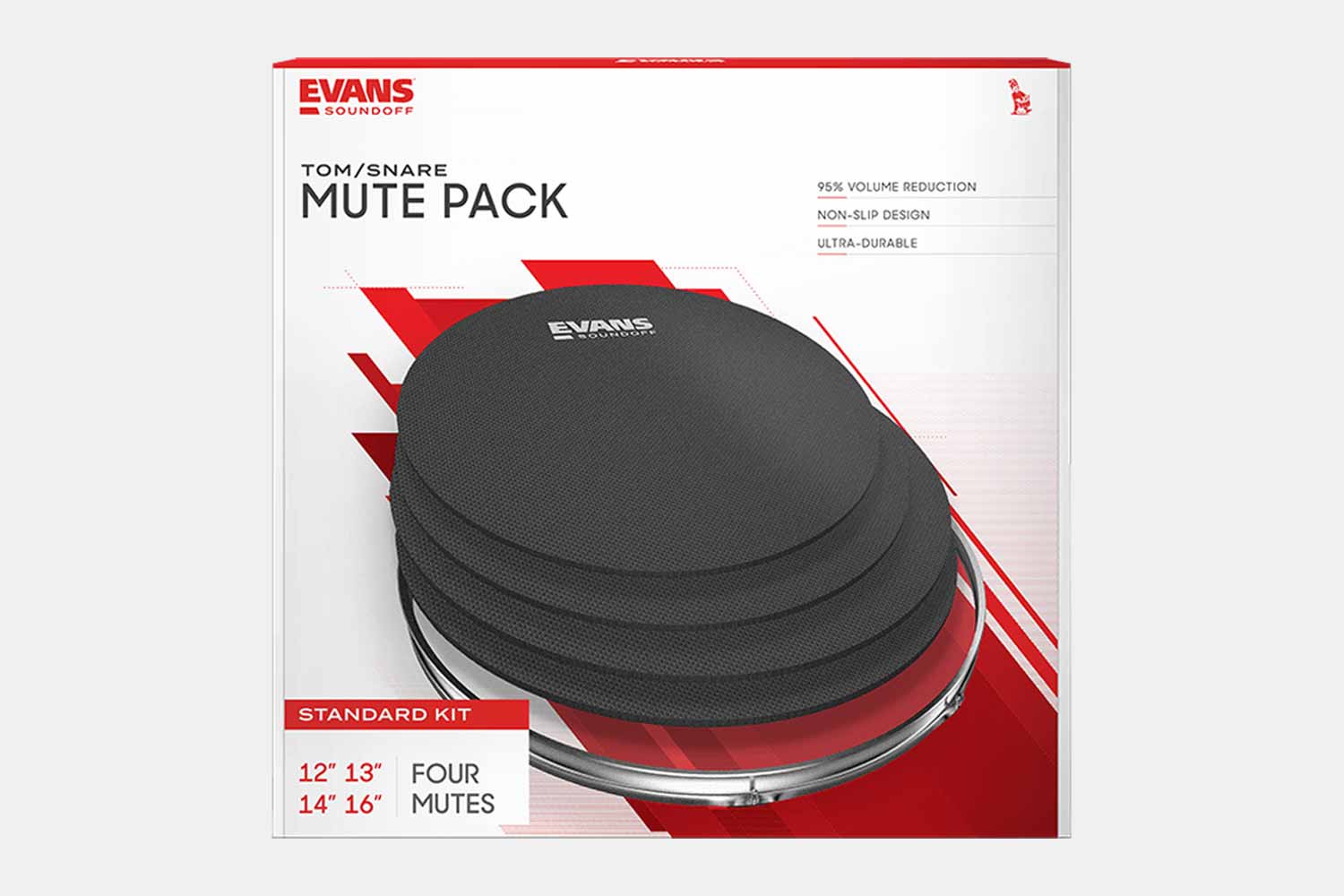Evans Mute Pack Standard 12-13-14-16F Sound Off dempmatten (5463620550820)