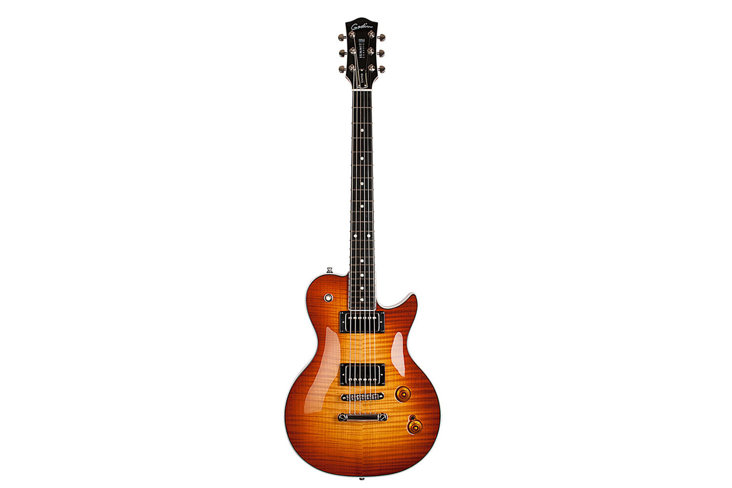 Godin Summit Classic LTD Cognac Burst Flame w/ Bare Knuckle