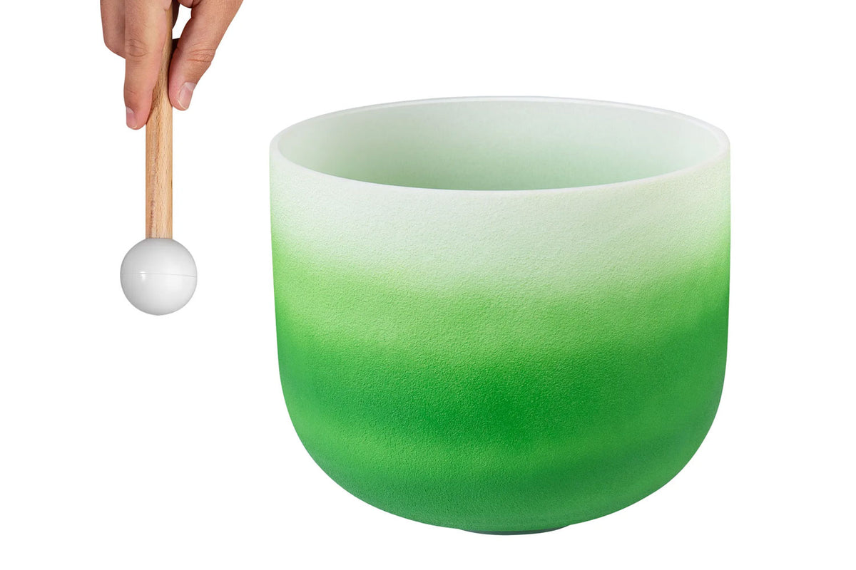 Sela Crystal Singing Bowl Chakra 11&quot; - Green, Heart, F (432 Hz)