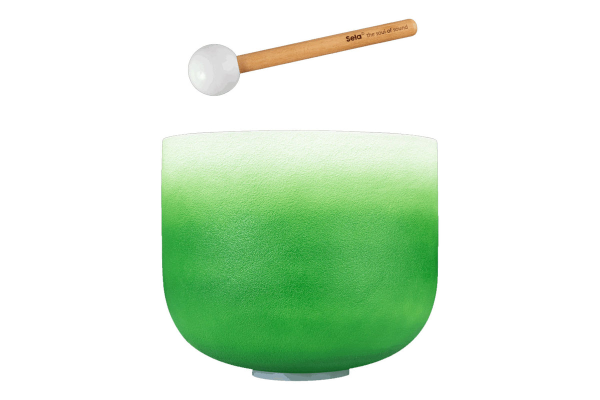 Sela Crystal Singing Bowl Chakra 11&quot; - Green, Heart, F (432 Hz)