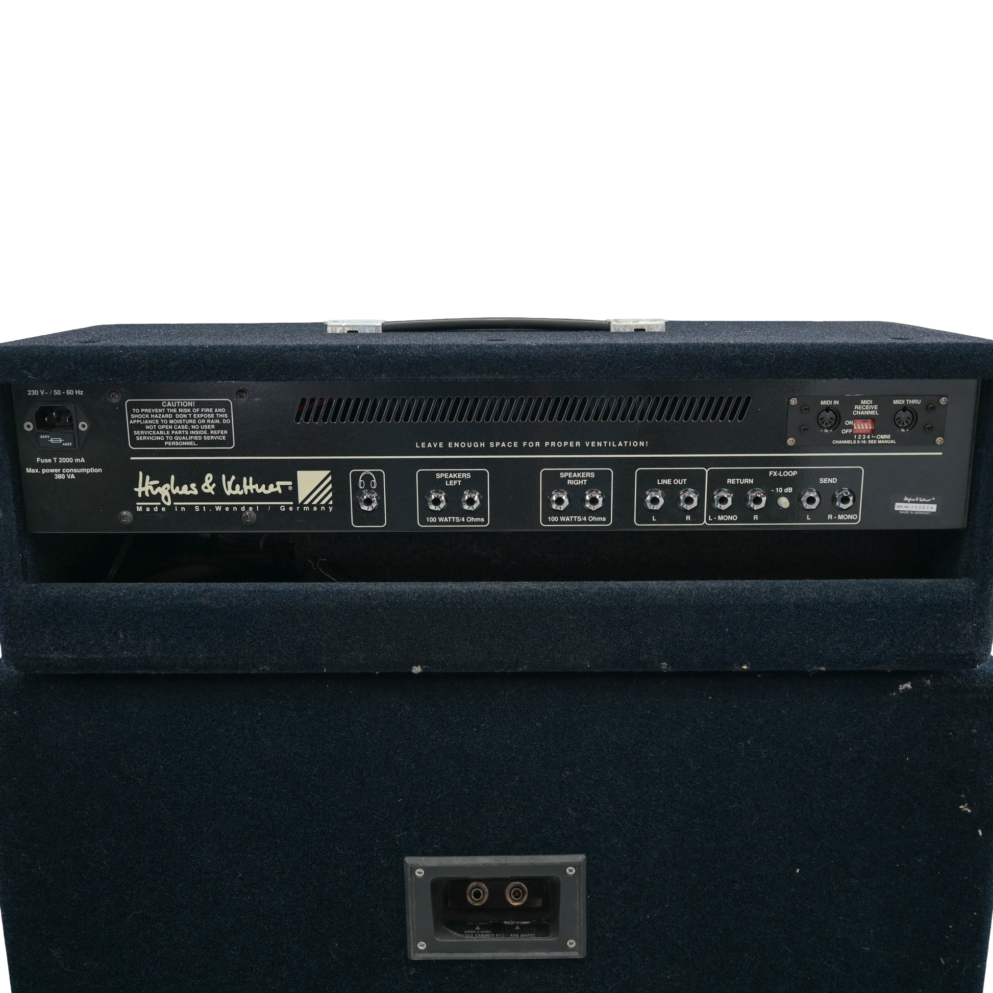 Hughes & Kettner ATTAX 200 Stereo Stack met 4*12" Cabinet