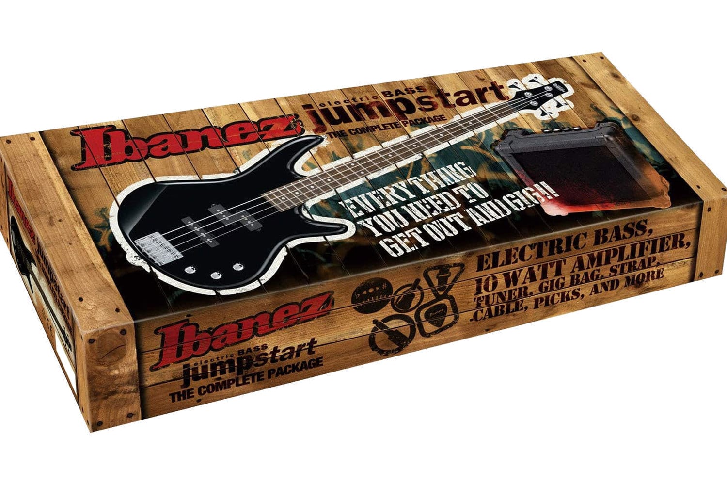 Ibanez IJSR190-BK basgitaar set black