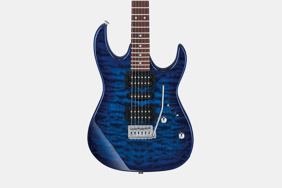Ibanez GRX70QA-TBB transparent Blue Burst Elektrische gitaar