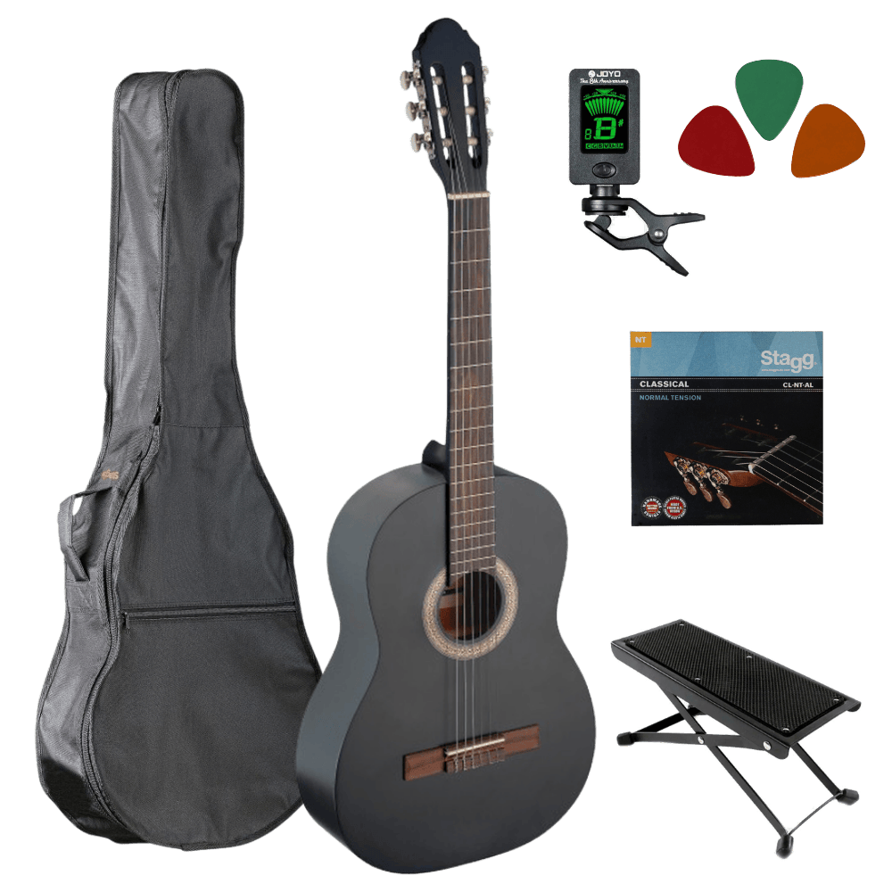 Klassieke gitaar starterset 4/4 Zwart