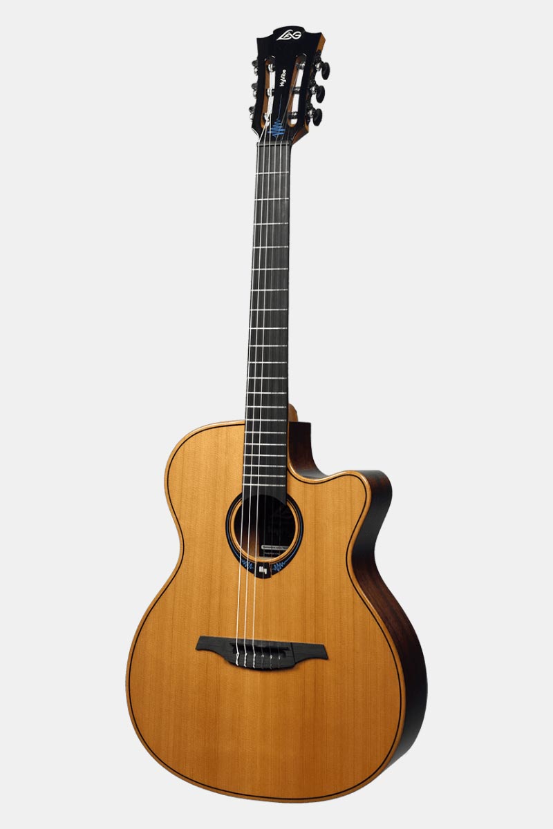 LAG TNHV15ACE -  Hyvibe Classic 15 Tramontane Nylon HyVibe 15 Auditorium Cutaway