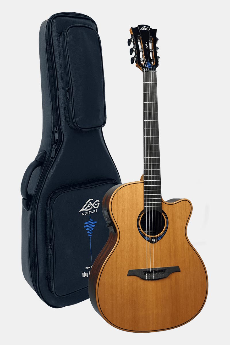 LAG TNHV15ACE -  Hyvibe Classic 15 Tramontane Nylon HyVibe 15 Auditorium Cutaway