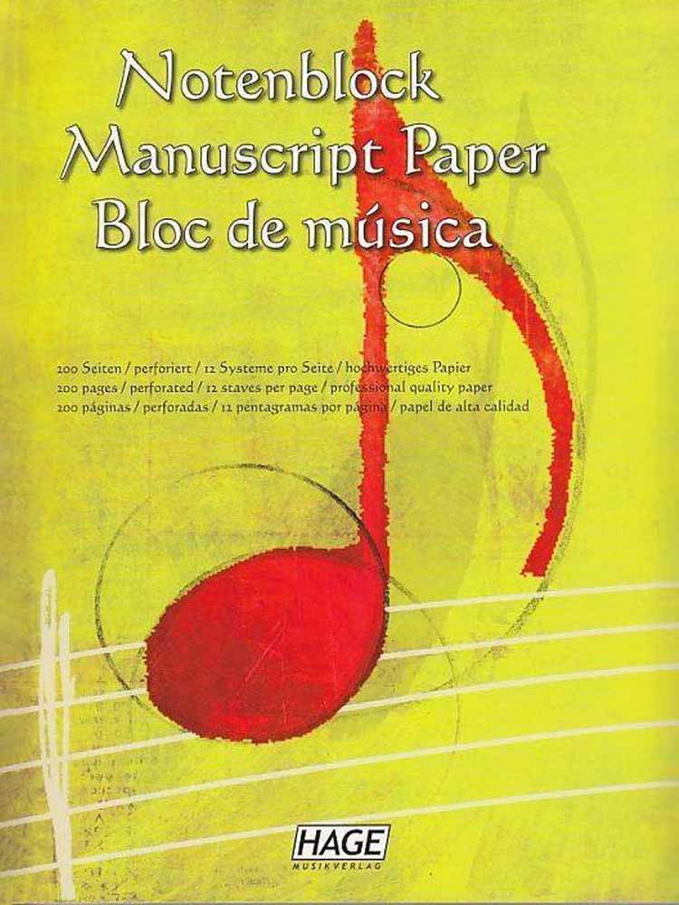 Muziekpapier - Notenblock A4 (5506750709924)