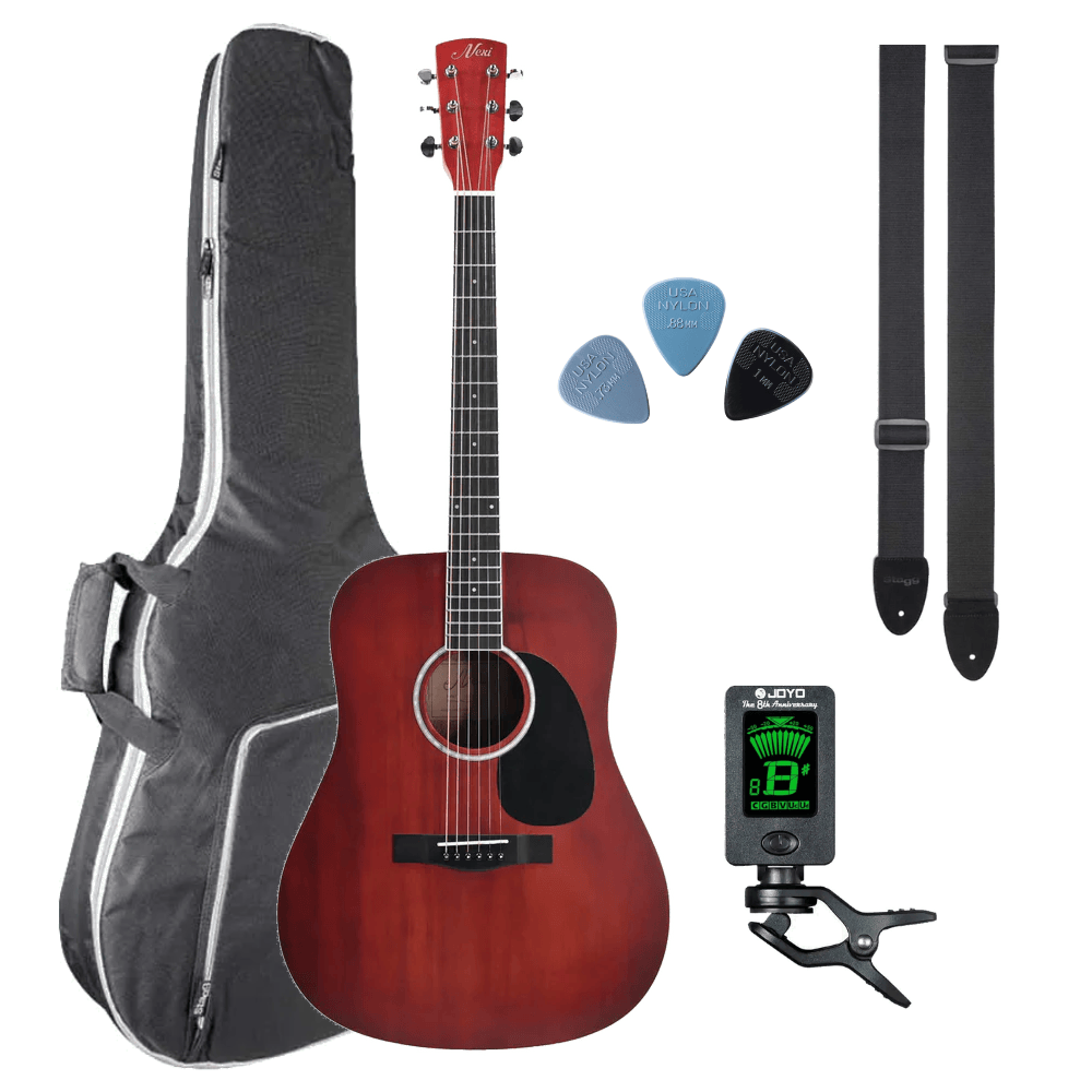 NX Akoestische Gitaar Rood Essentials Pakket