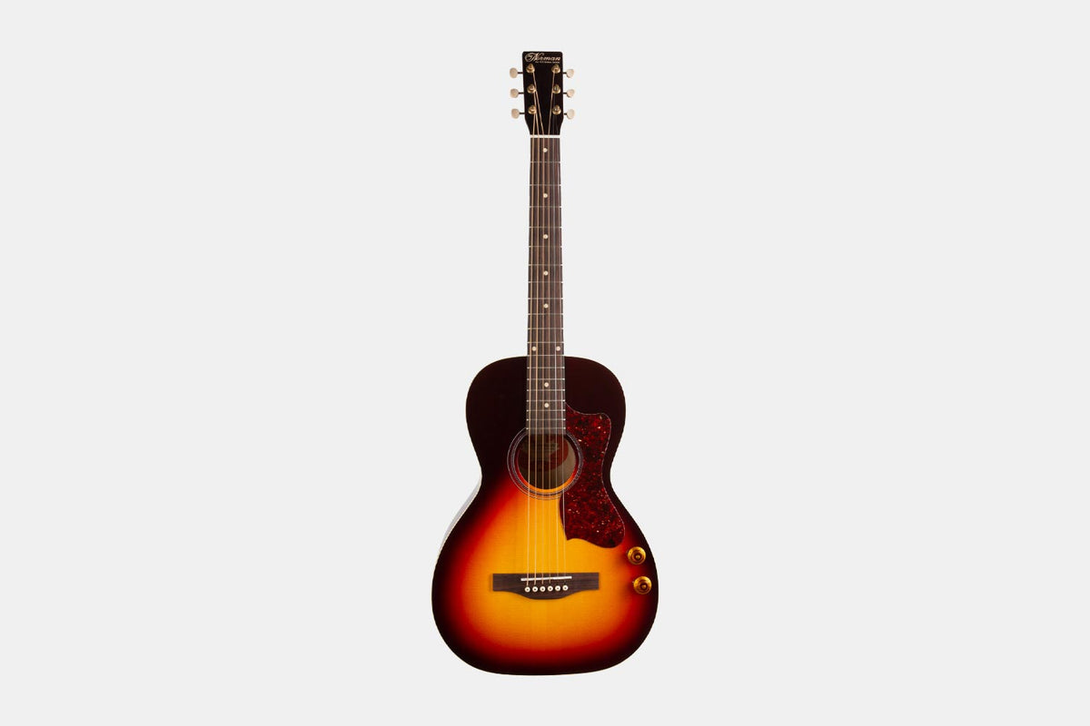 Norman B18 Parlor Cherry Burst GT Q-Discrete - Akoestische western gitaar