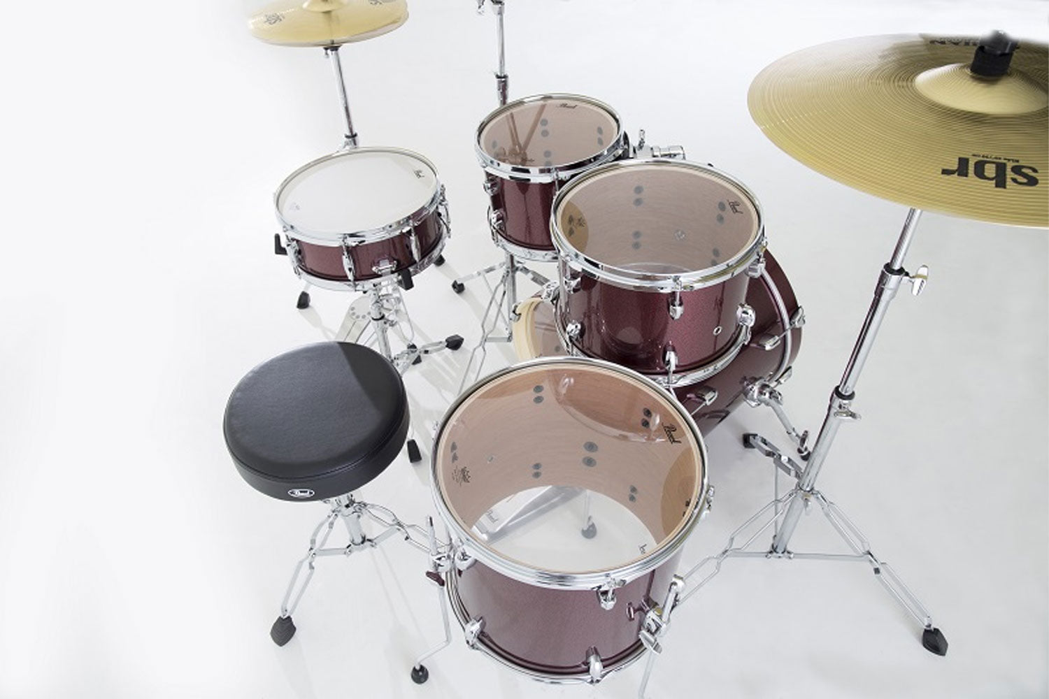 Pearl Export EXX705NBR/C704 Black Cherry Glitter drumstel