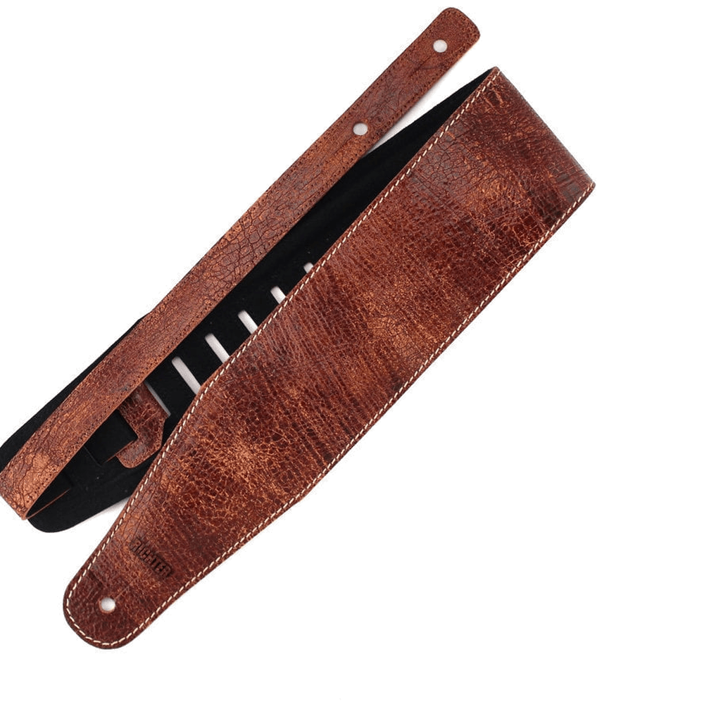RICHTER Beavertail Guitar Strap Worn Brown - 1058
