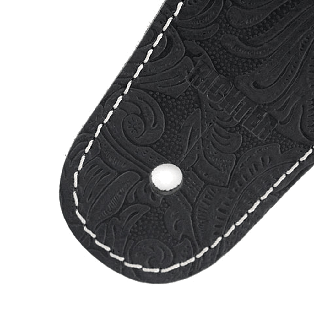RICHTER Luxury Guitar Strap Floral Black - 1088
