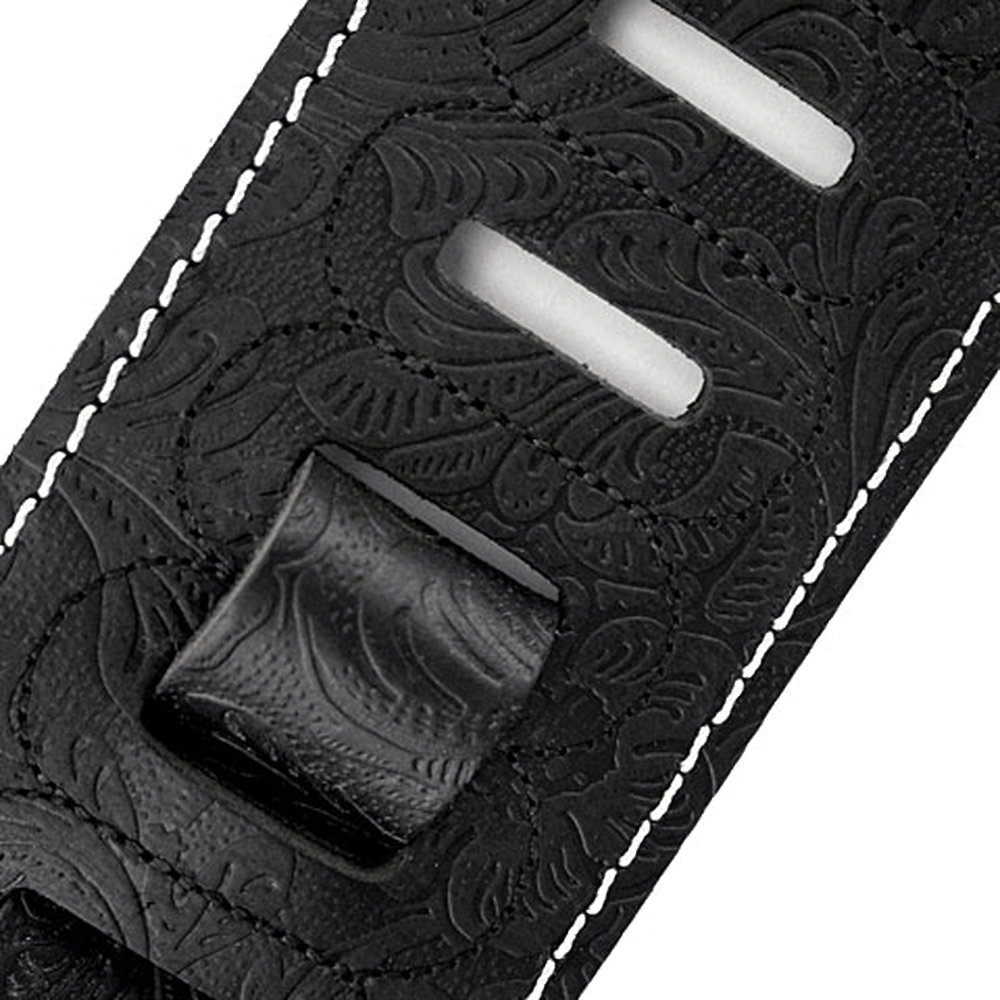 RICHTER Luxury Guitar Strap Floral Black - 1088