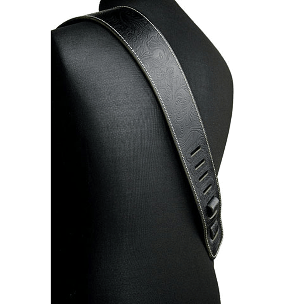 RICHTER Luxury Guitar Strap Floral Black - 1088