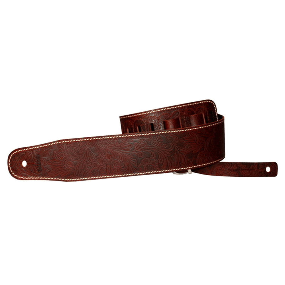 RICHTER Luxury Guitar Strap Floral Brown - 1086