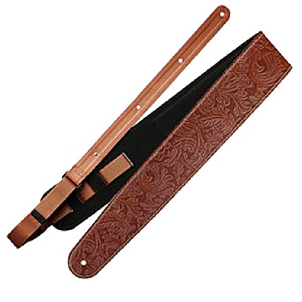 RICHTER Luxury Guitar Strap Floral Tan - 1085