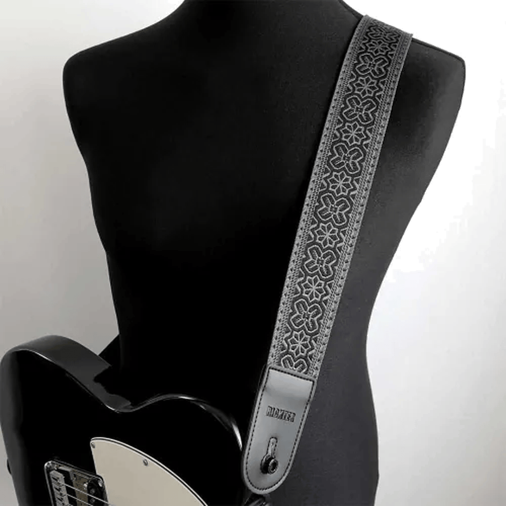 RICHTER Retro Guitar Strap Black / Anthracite - 1955