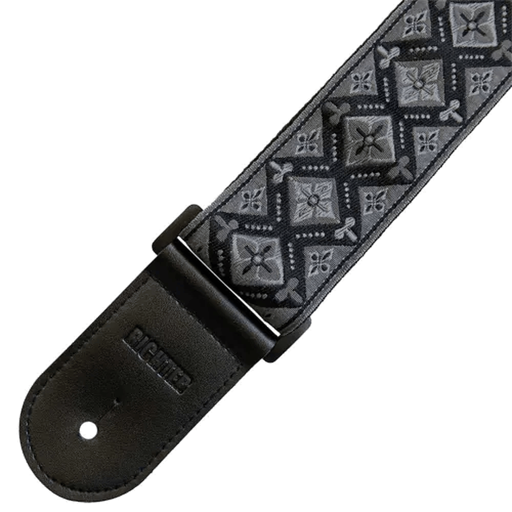 RICHTER Retro Guitar Strap Black / Grey - 1865